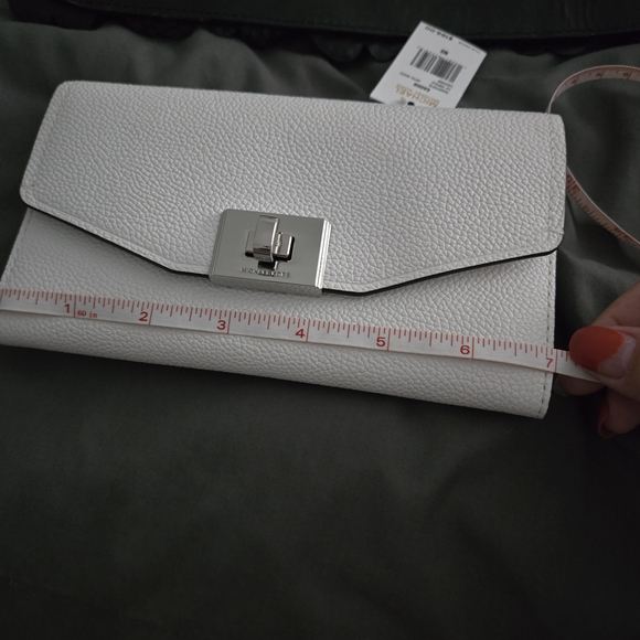 Michael Kors White Leather Clutch - Picture 6 of 8